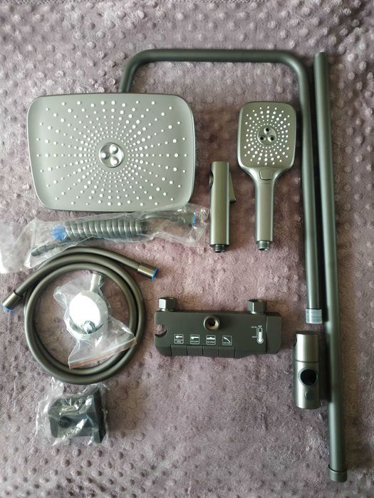 Душова система Душеграй з кнопочною системою піаніно, тропічний душ