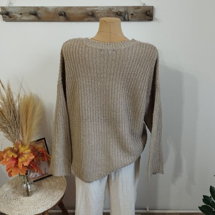 Beżowy sweter damski New Look M oversize ciepły jesień/zima