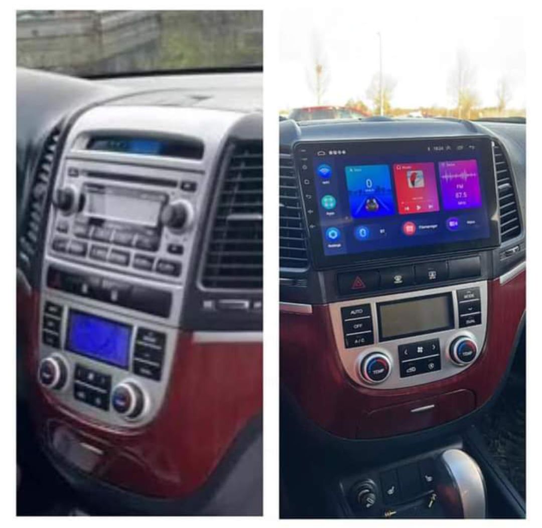 Rádio Android 13 com GPS Hyundai santa fé 2 (Novo)