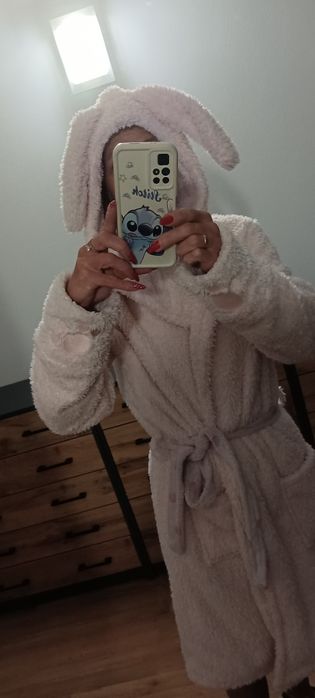 Szlafrok miś miękki futerko uszka