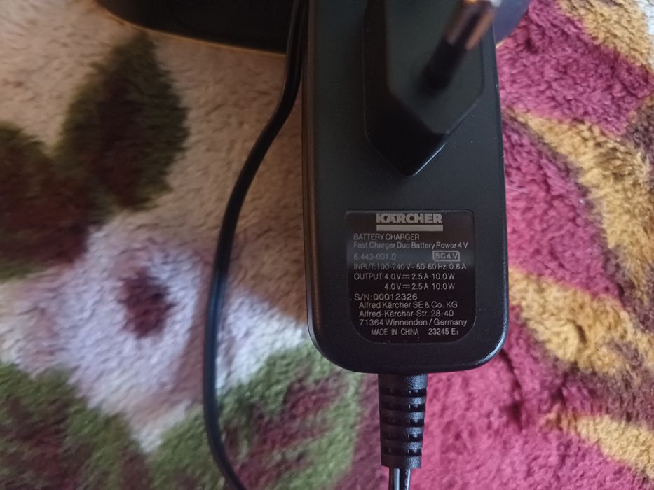 2 Baterie 4v 2.5 Ah Karcher z podwójną ładowarką