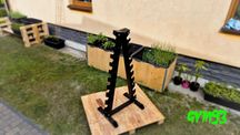 Stojak na 10 par hanli hex lub chrom pionowy