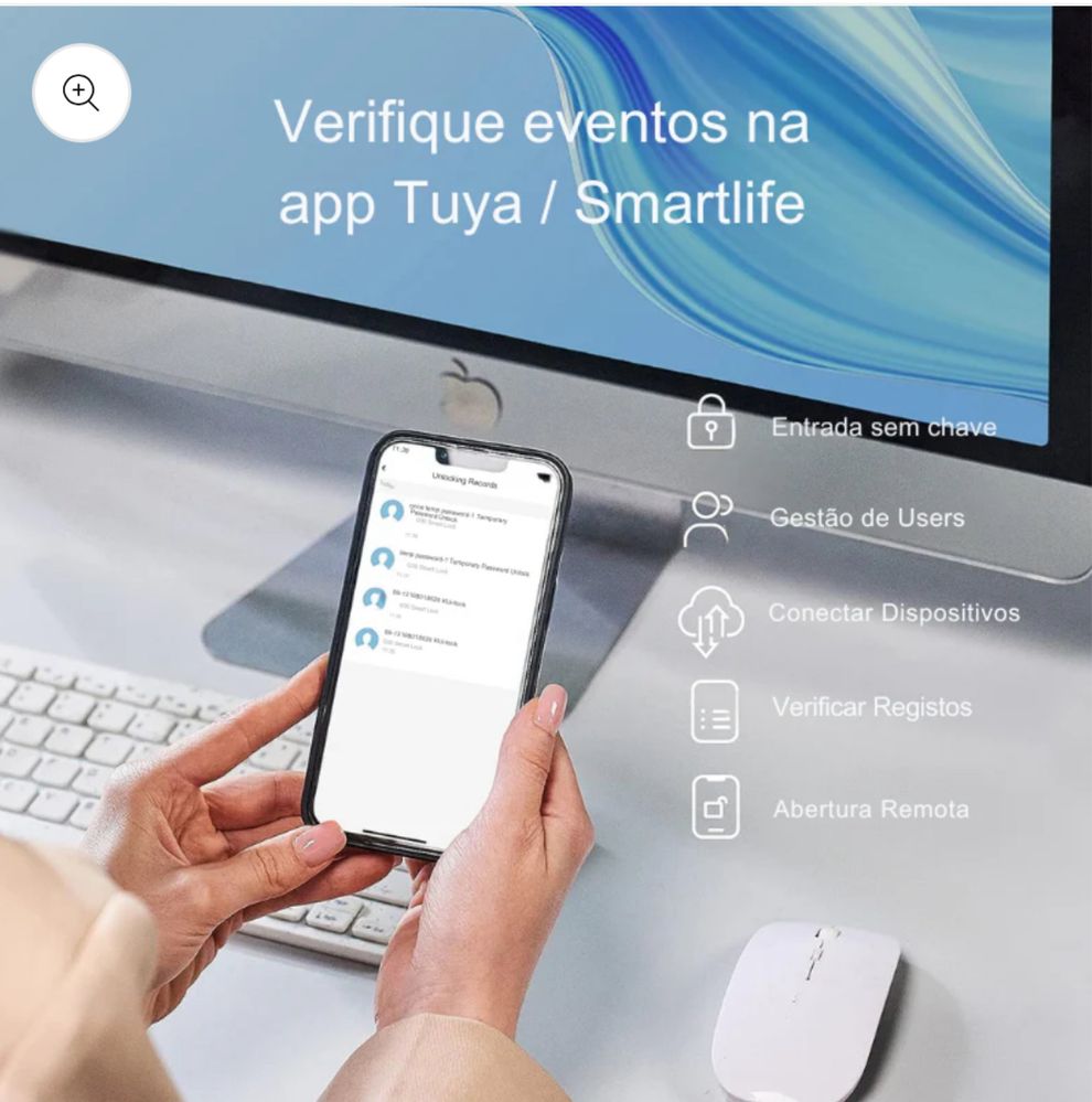 Fechadura inteligente Lockin Smart G30 com teclado PRO