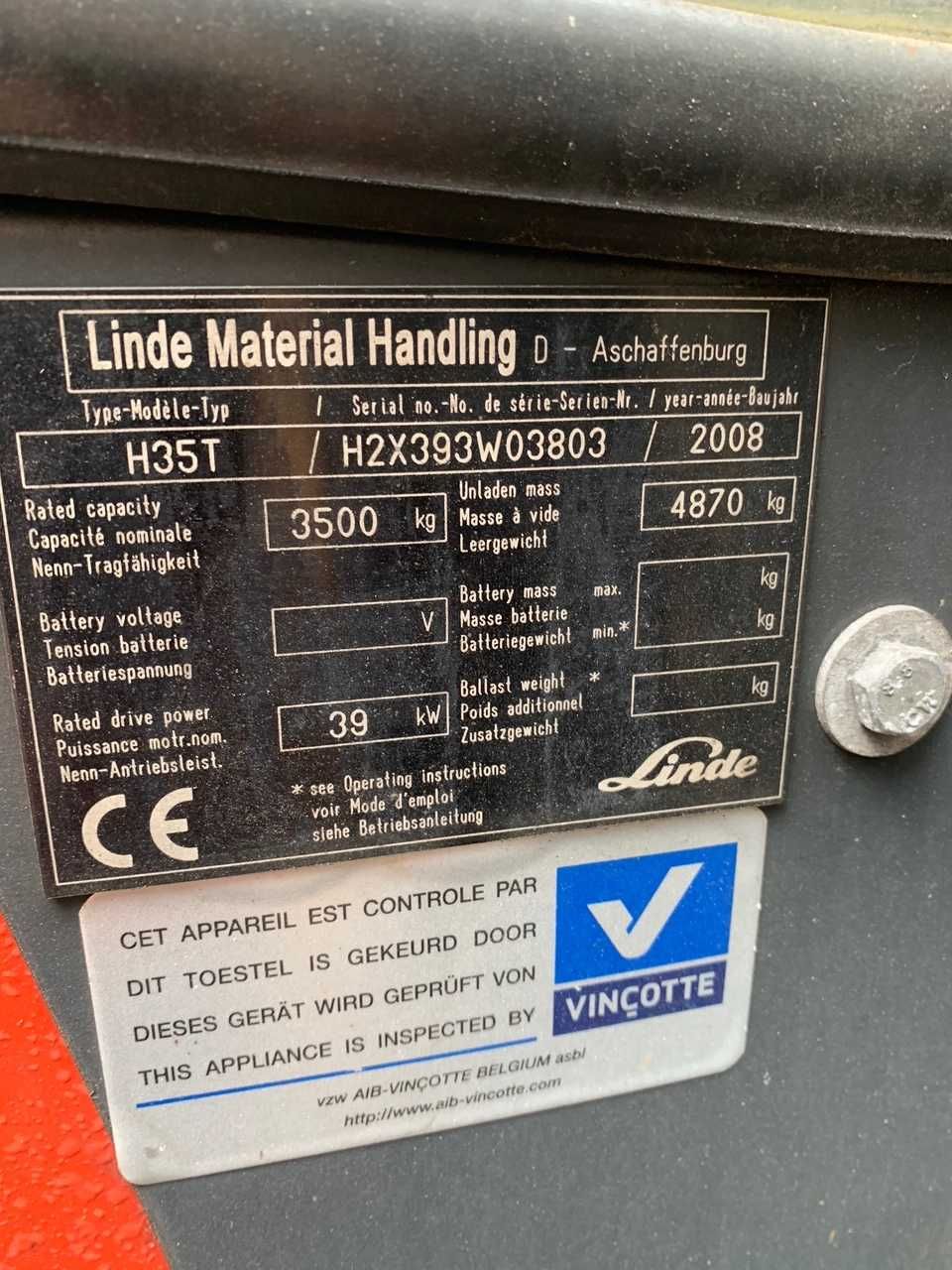 Wózek widłowy Linde H35T TRIPLEX LPG Dozór do 07.2025