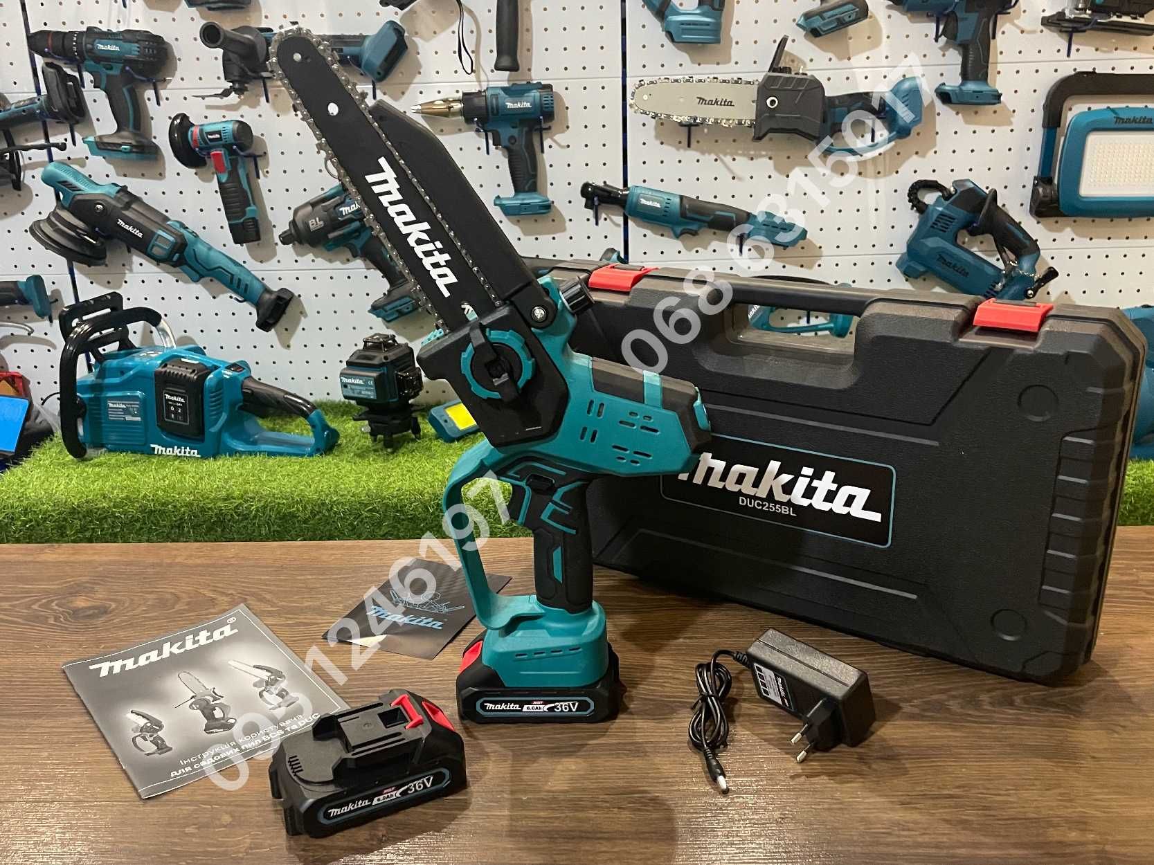Цепная Мини пилка Makita DUC255BL 36V 6Ah для сада веткорез кусторез