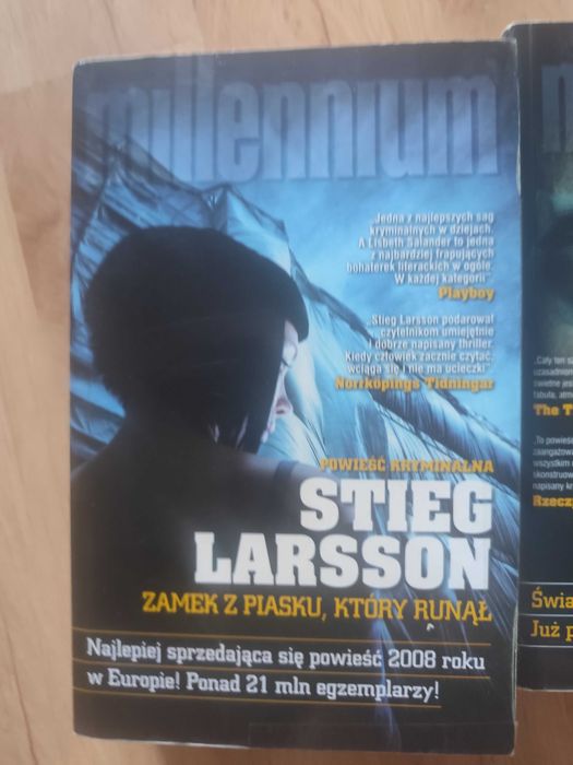 Książki millenium stieg Larsson 1,2,3 tom