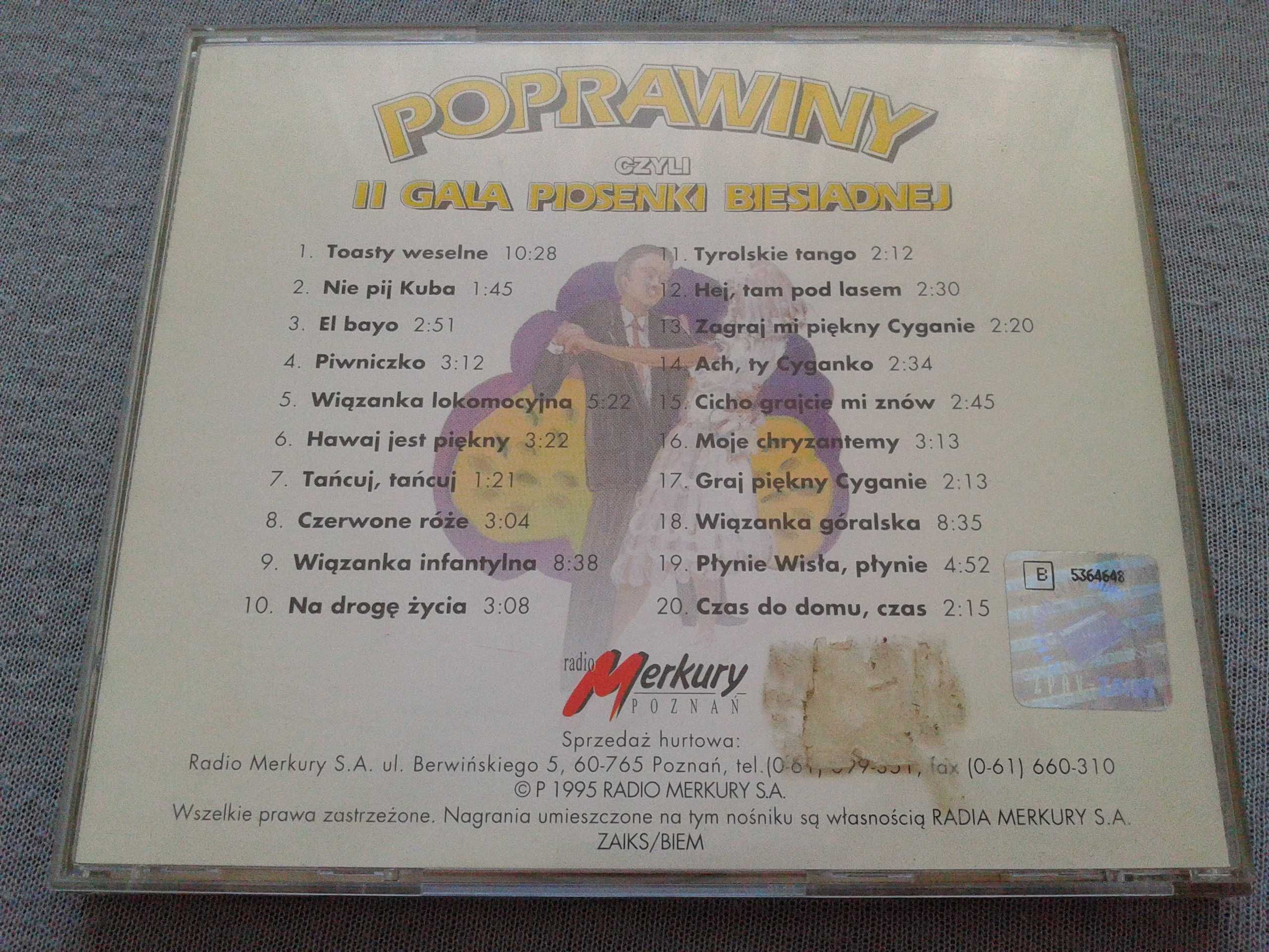 Poprawiny czyli II Gala Piosenki Biesiadnej  CD