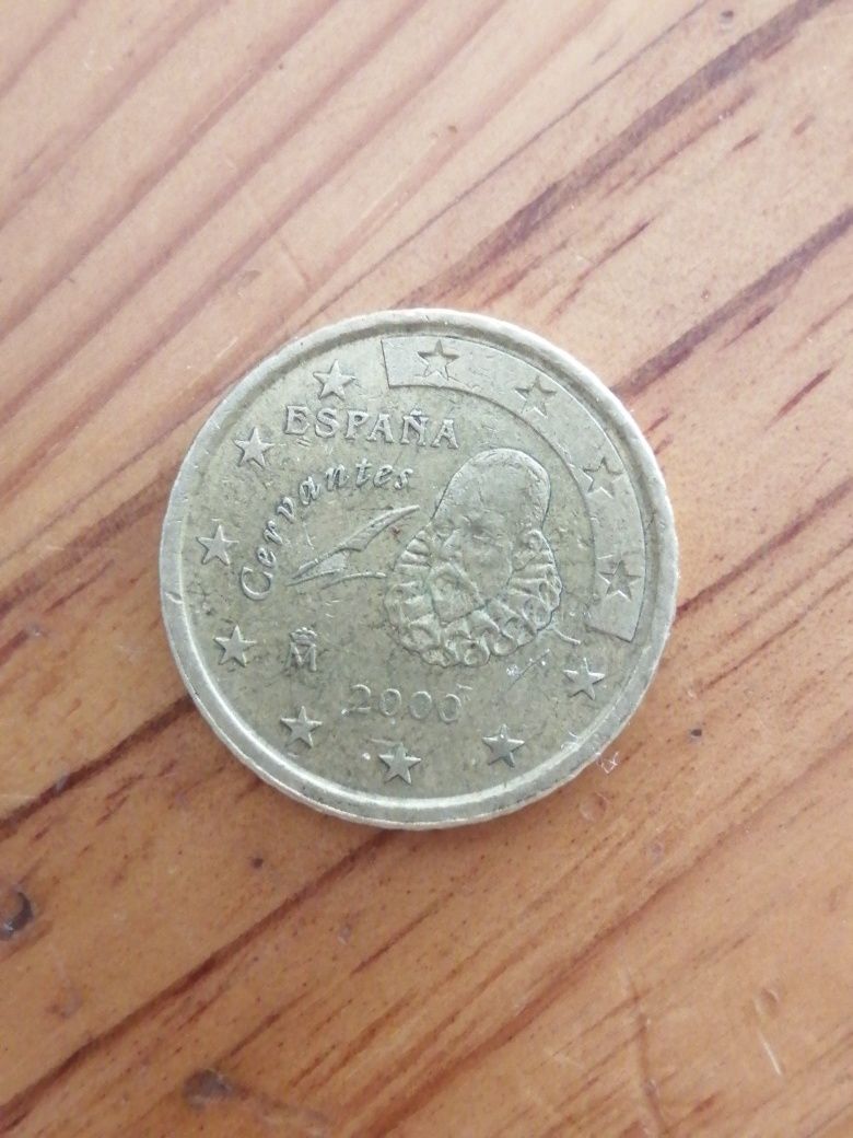 Moeda 50 cts espanhola rara