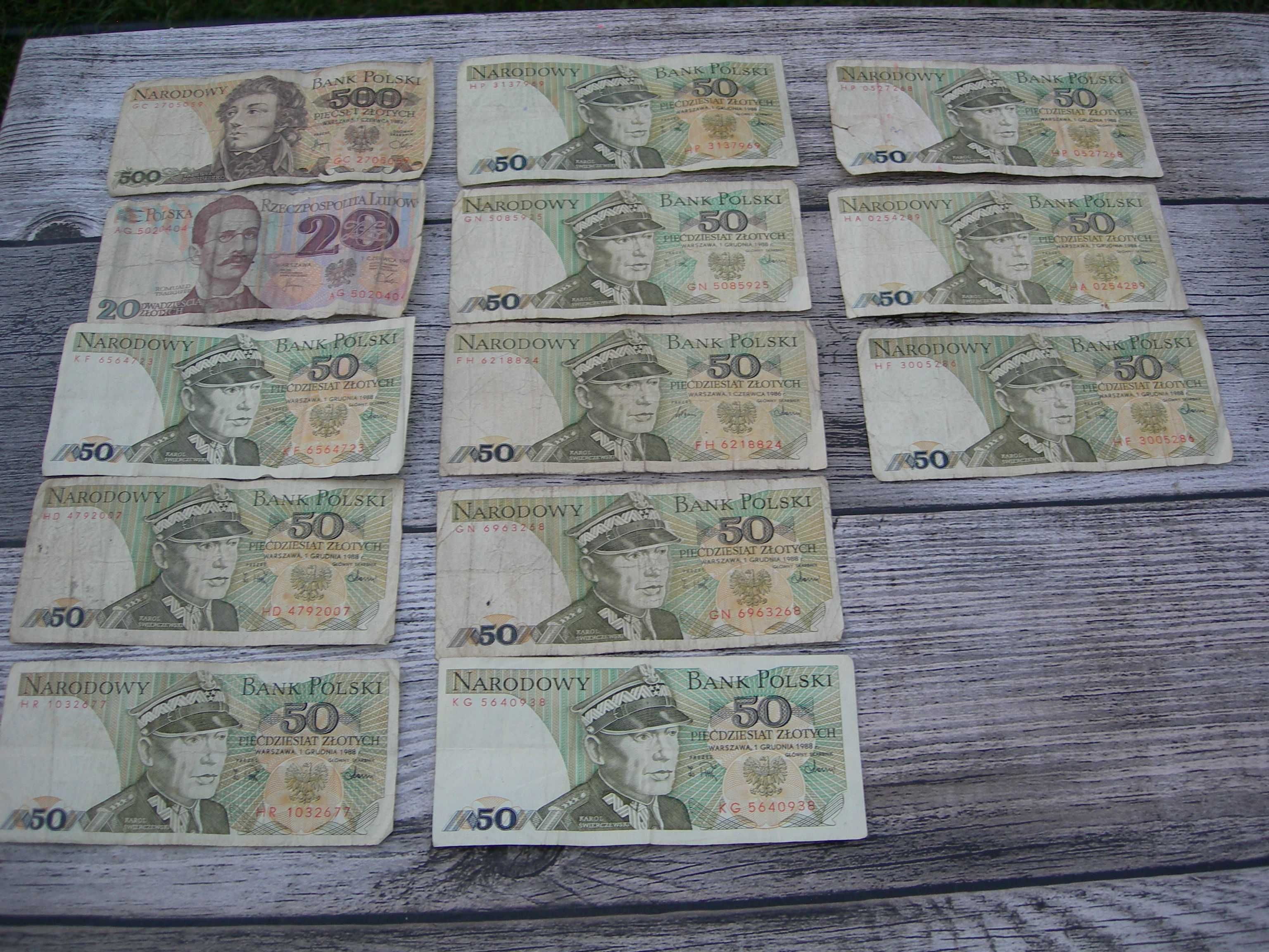 Stare banknoty PRL - 68szt