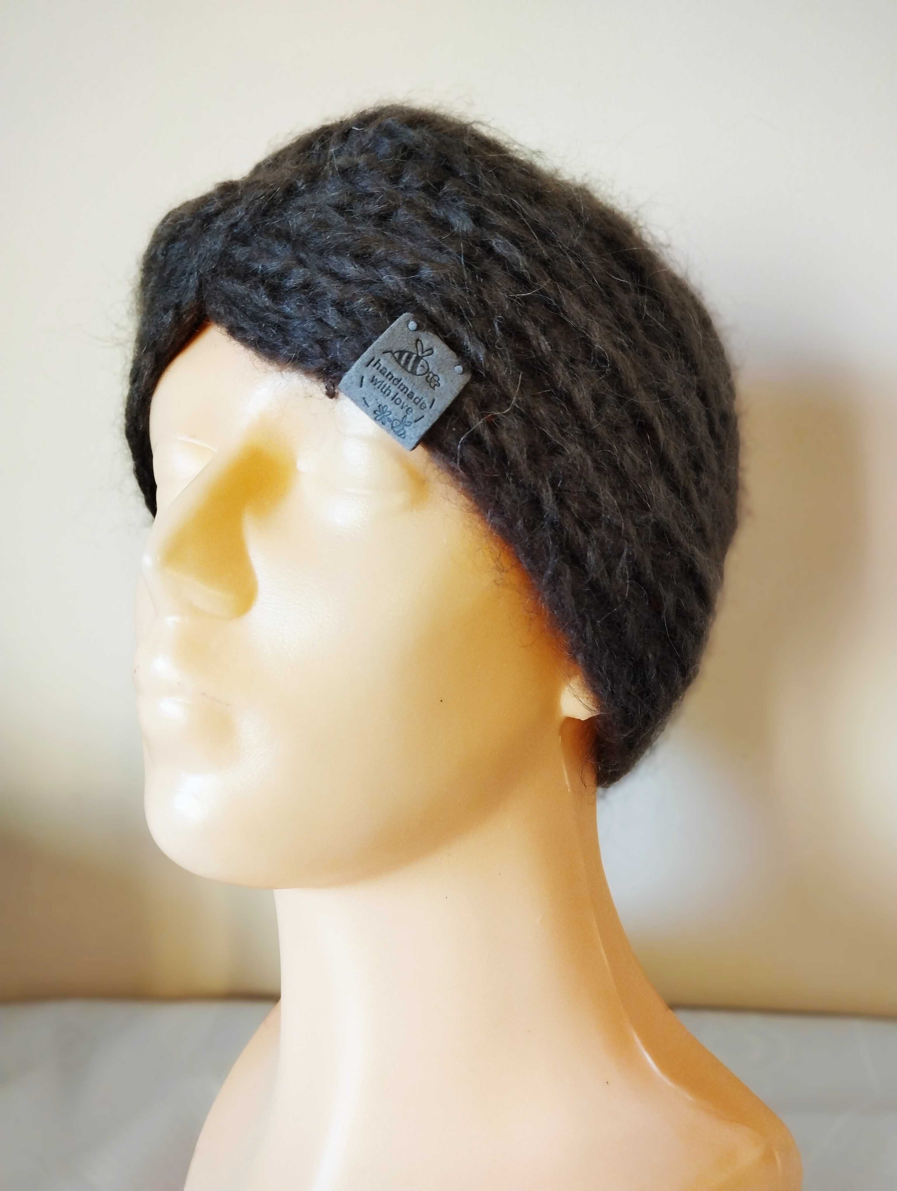 Opaska turban z moheru;  handmade