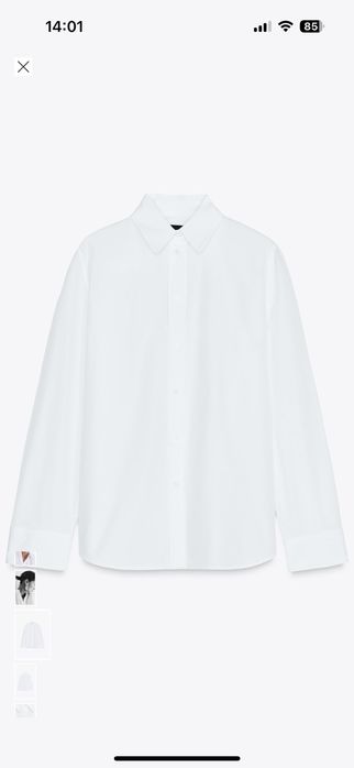 Біла сорочка Zara, розмір m