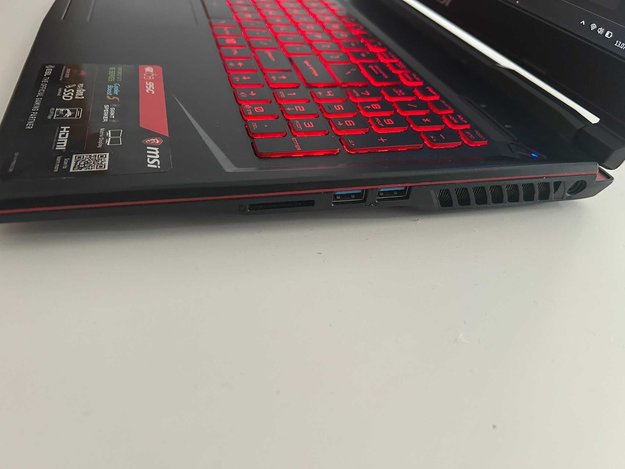Laptop MSI GL63-i5-9300H/16GB RAM/1TB SSD+256 NVMe M.2/GTX1650 4GB