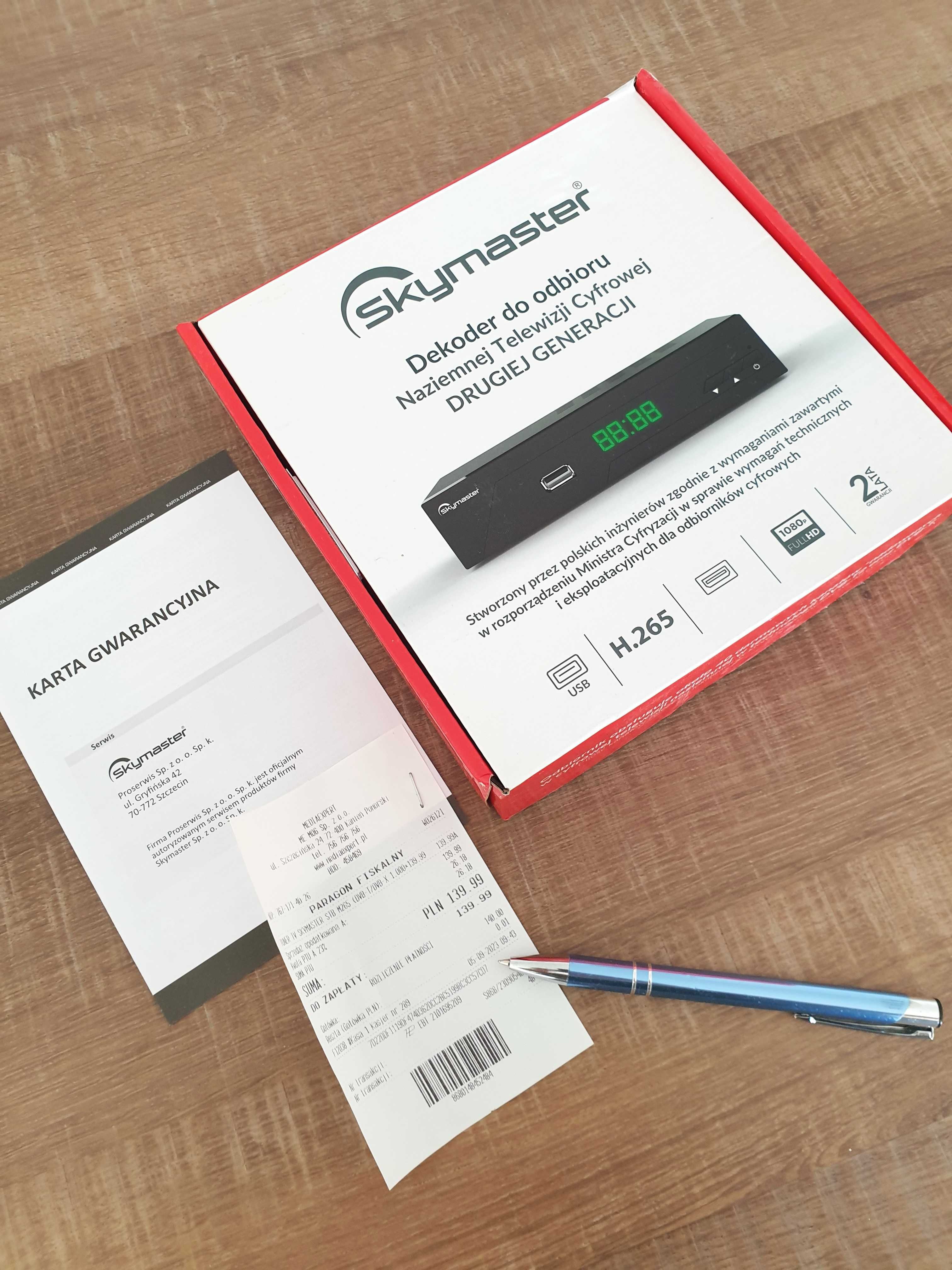 tuner/ dekoder Skymaster na gwarancji