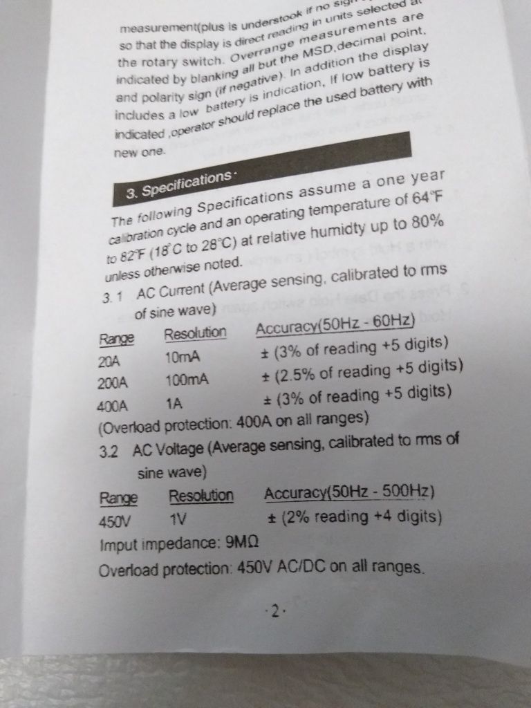 Мультиметр aneng kt87n