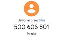 500 - 606 - 801 orange złoty numer na kartę