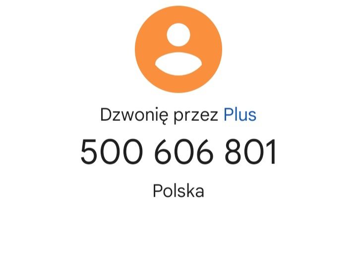 500 - 606 - 801 orange złoty numer na kartę