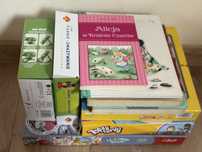 Zestaw gry, puzzle, ksiazki dla dzieci