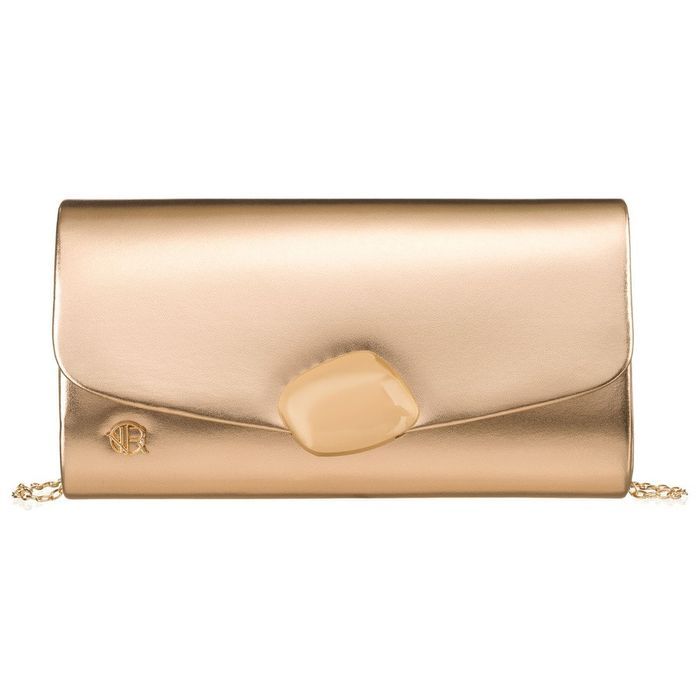 Kopertówka damska ze skóry ekologicznej w złotym kolorze - Rovicky