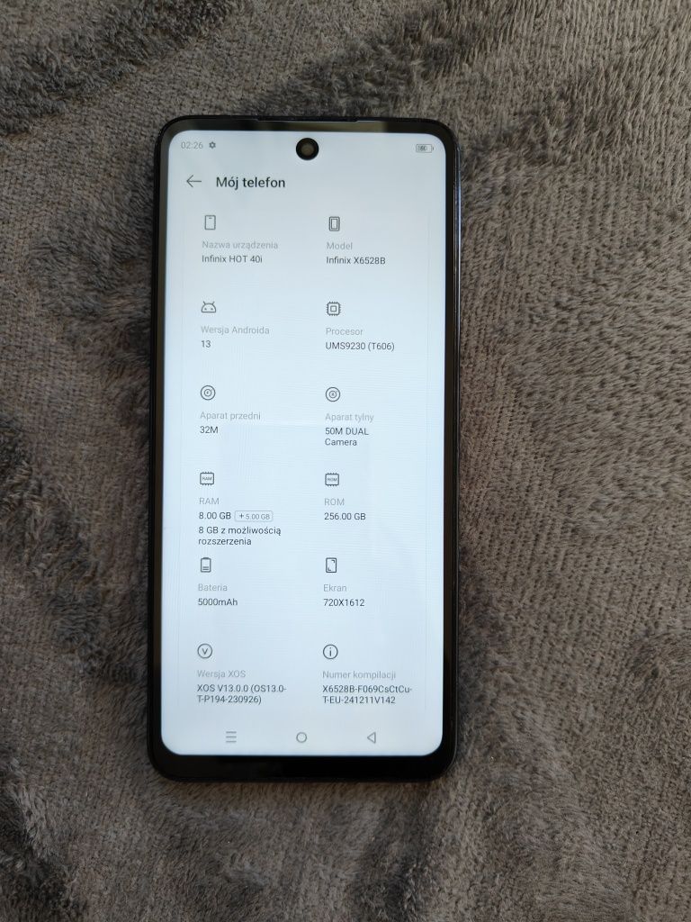 Infinix hot 40i 8/256