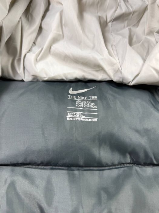 Пуховик Nike ( сірий з білим )