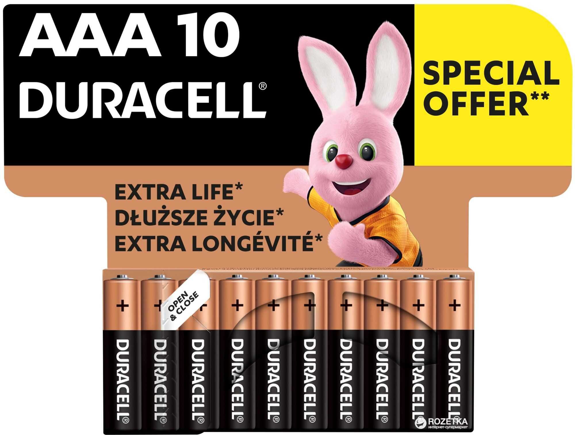 Продам Батарейки Duracell Basic AAA 1.5V LR03 10 шт