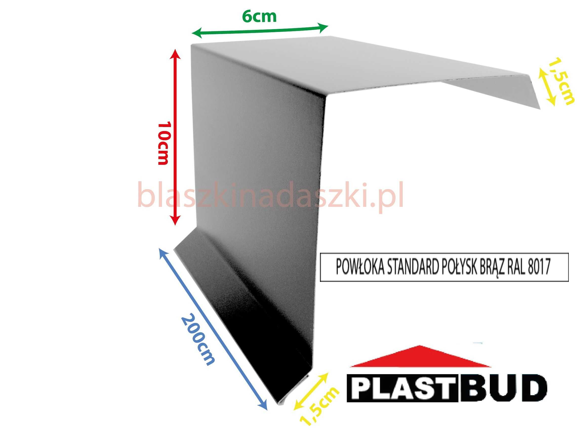 Parapety antracyt, parapety brąz,  wiatrownica boczna pod gont papę