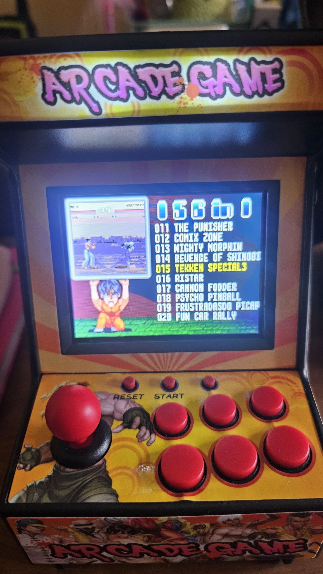 Arcade Retro mini 2,8 ecrã cores com 156 jogos Sega, bateria recarreg