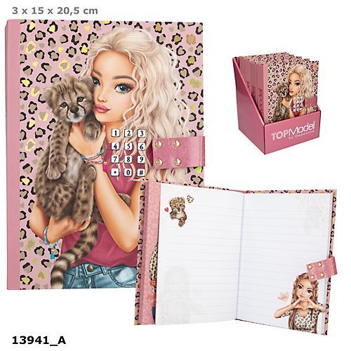 Pamiętnik na kod grający Top Model Leo Heart 13941A Depesche