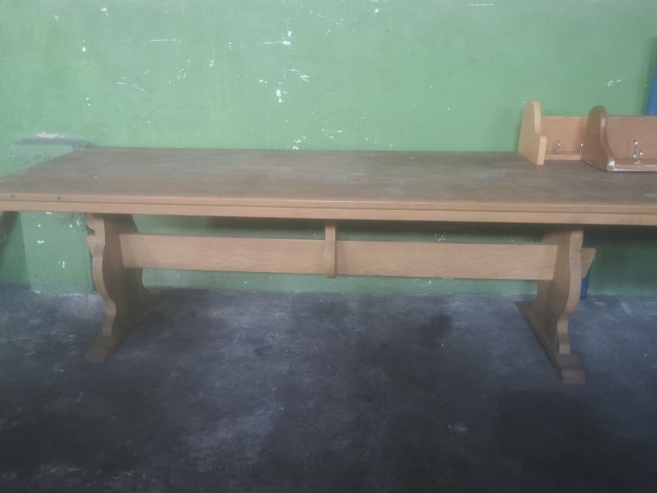 Mesa de refeição jantar sala cozinha 240 cm + bancos carvalho