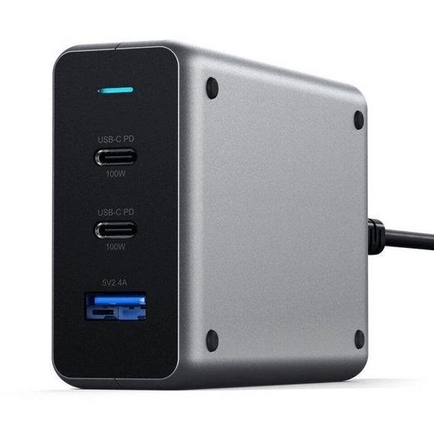 Зарядное устройство Satechi 100W USB-C PD Compact GaN (Space Gray)