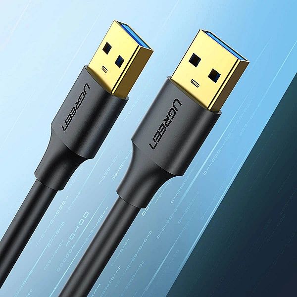 Ugreen kabel przewód USB-A - USB-A USB3.0/5Gb/s 0.5m czarny (US128)