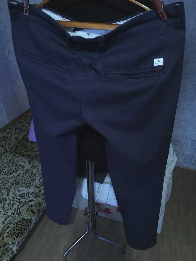 Джинсы (chino Jack&jones Marco slim Дания w36 stretch navy.