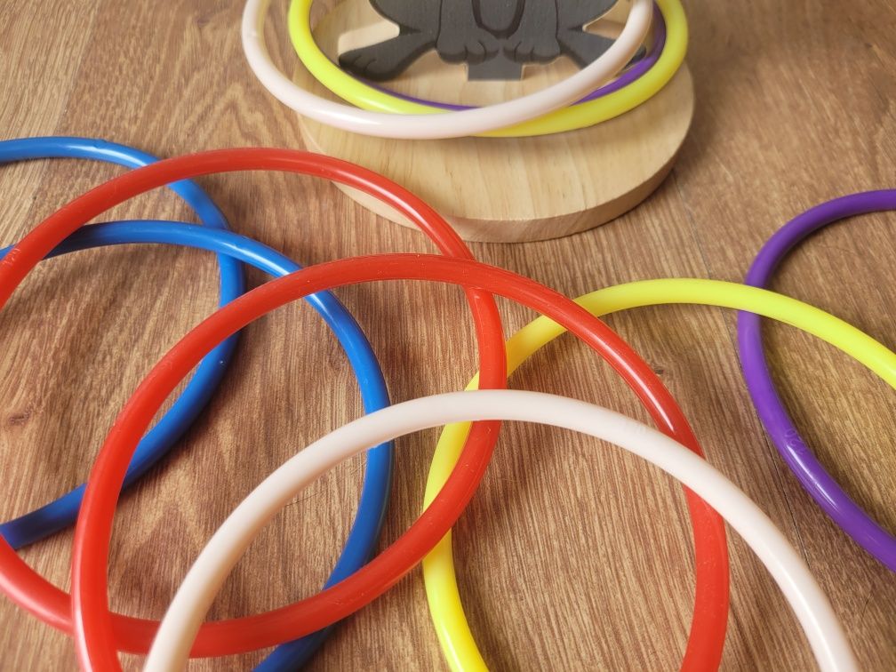 Nowe drewniane ringo Montessori klocki sorter puzzle układanka klocki