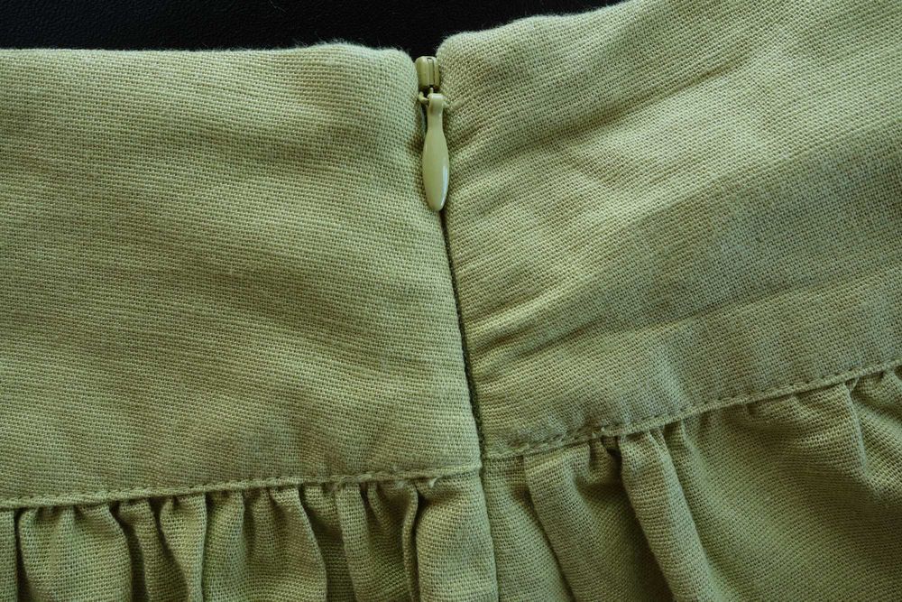 Saia nova de Linho e Algodão Verde *Envio gratuito