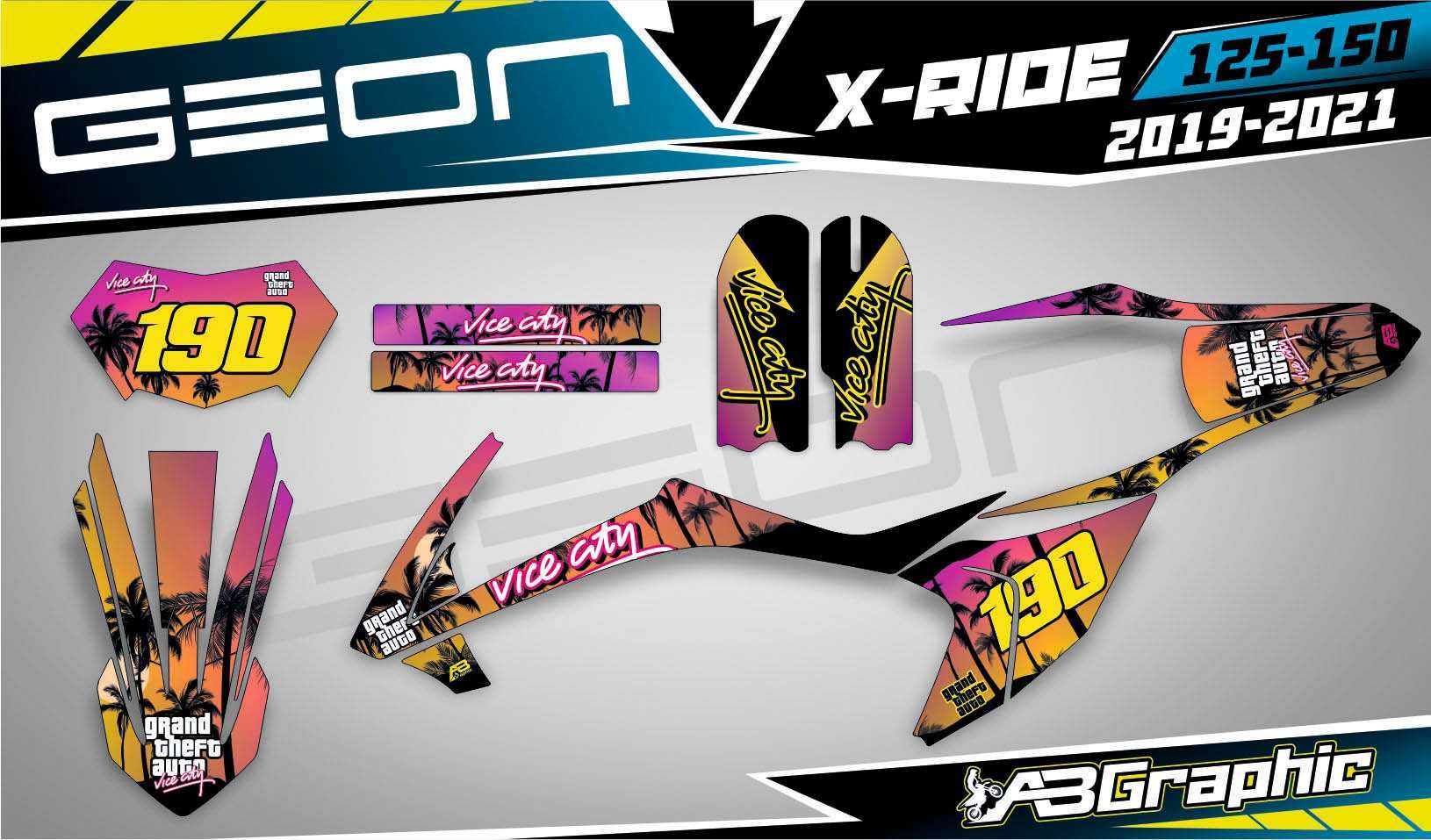 Наклейки Пітбайк Pitbike Geon Kayo Viper X-Pit X-ride Forte Kovi KXD