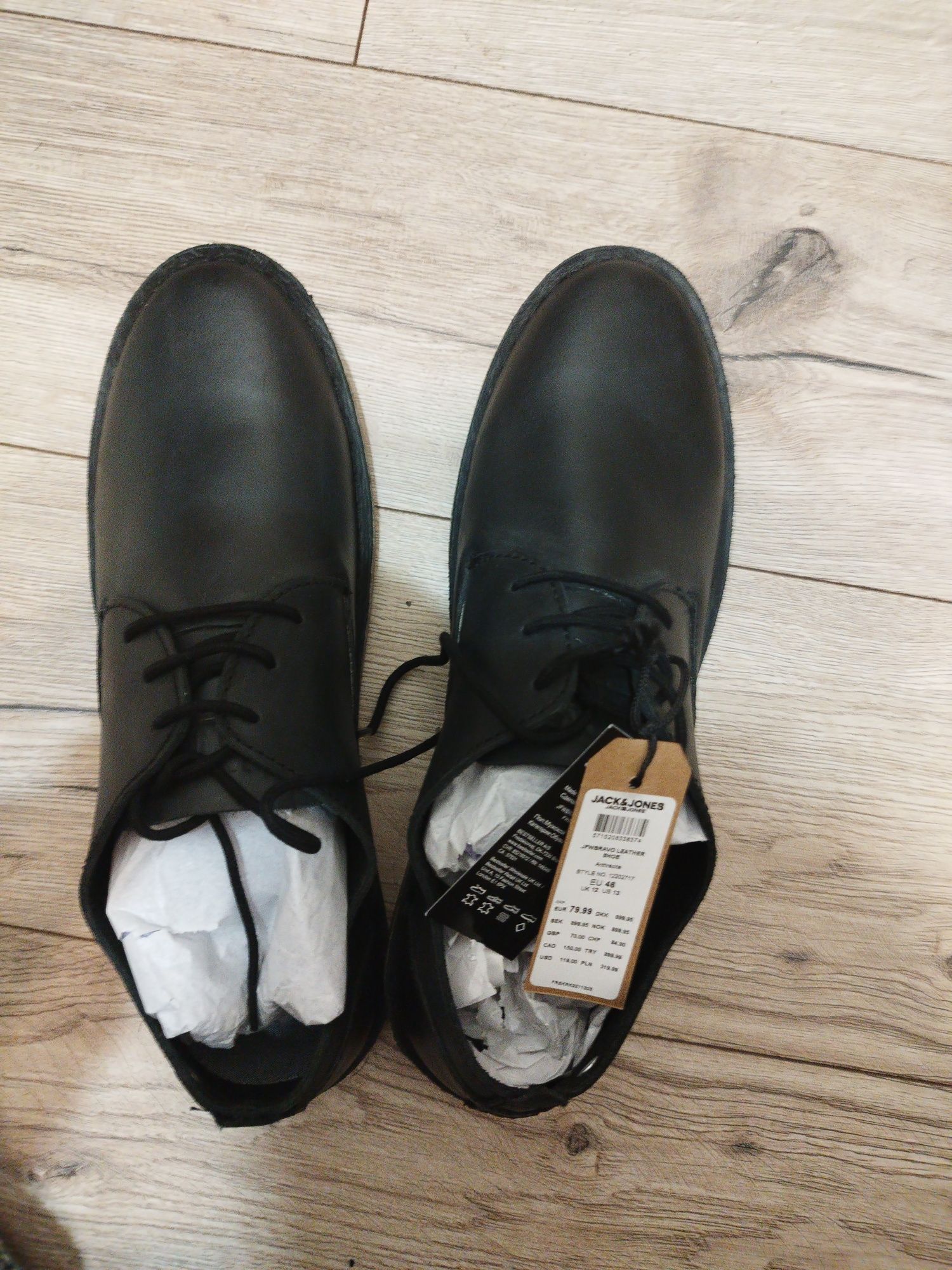 Jack&Jones buty pantofle czarne i męskie Bravorozmiar 46