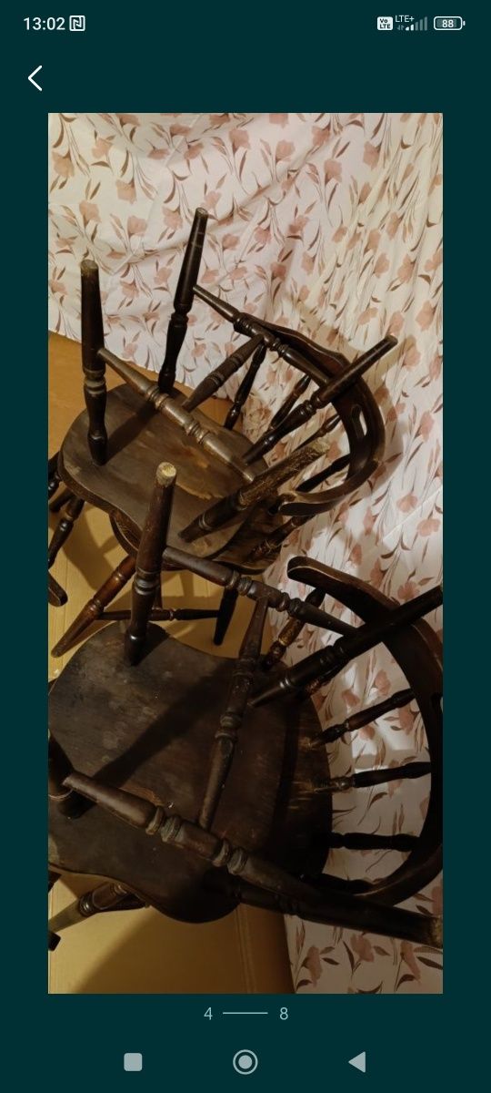 Krzesła dębowe Bonanza patyczaki 4szt