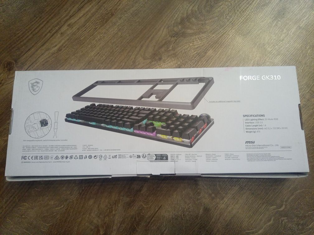 Ігрова клавіатура лавіатура MSI FORGE GK310 Mechanical Red Switches Bl