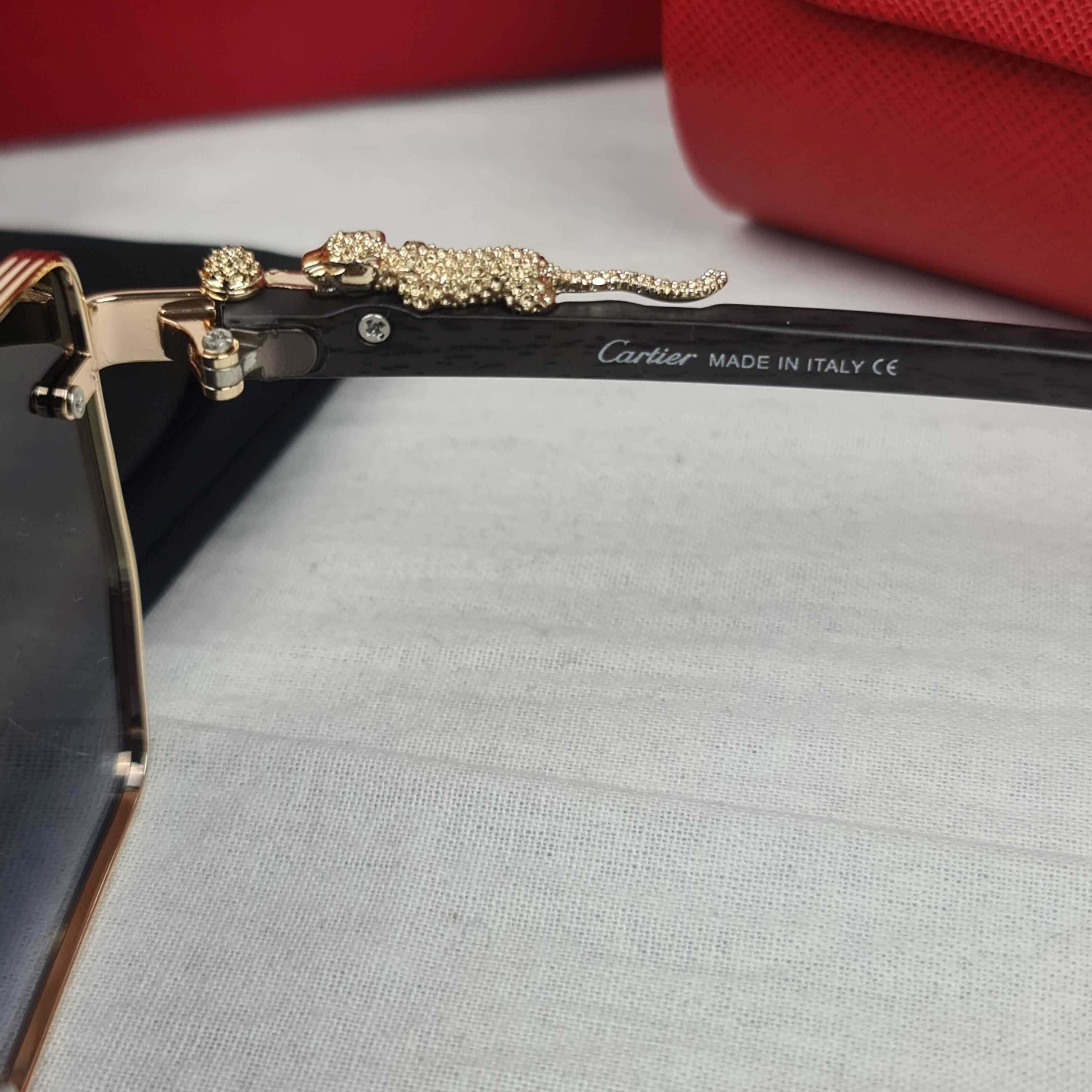 Okulary przeciwsłoneczne Zestaw Cartier logowane pudełko nowość lato