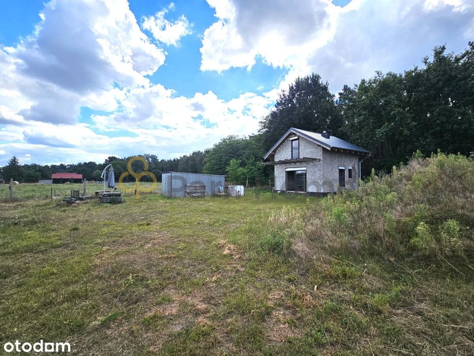Działka z budynkiem gosp. + projekt budowlany