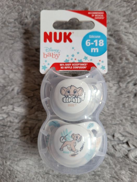 Nuk silikonowe smoczki uspokajające 6-18m 2szt