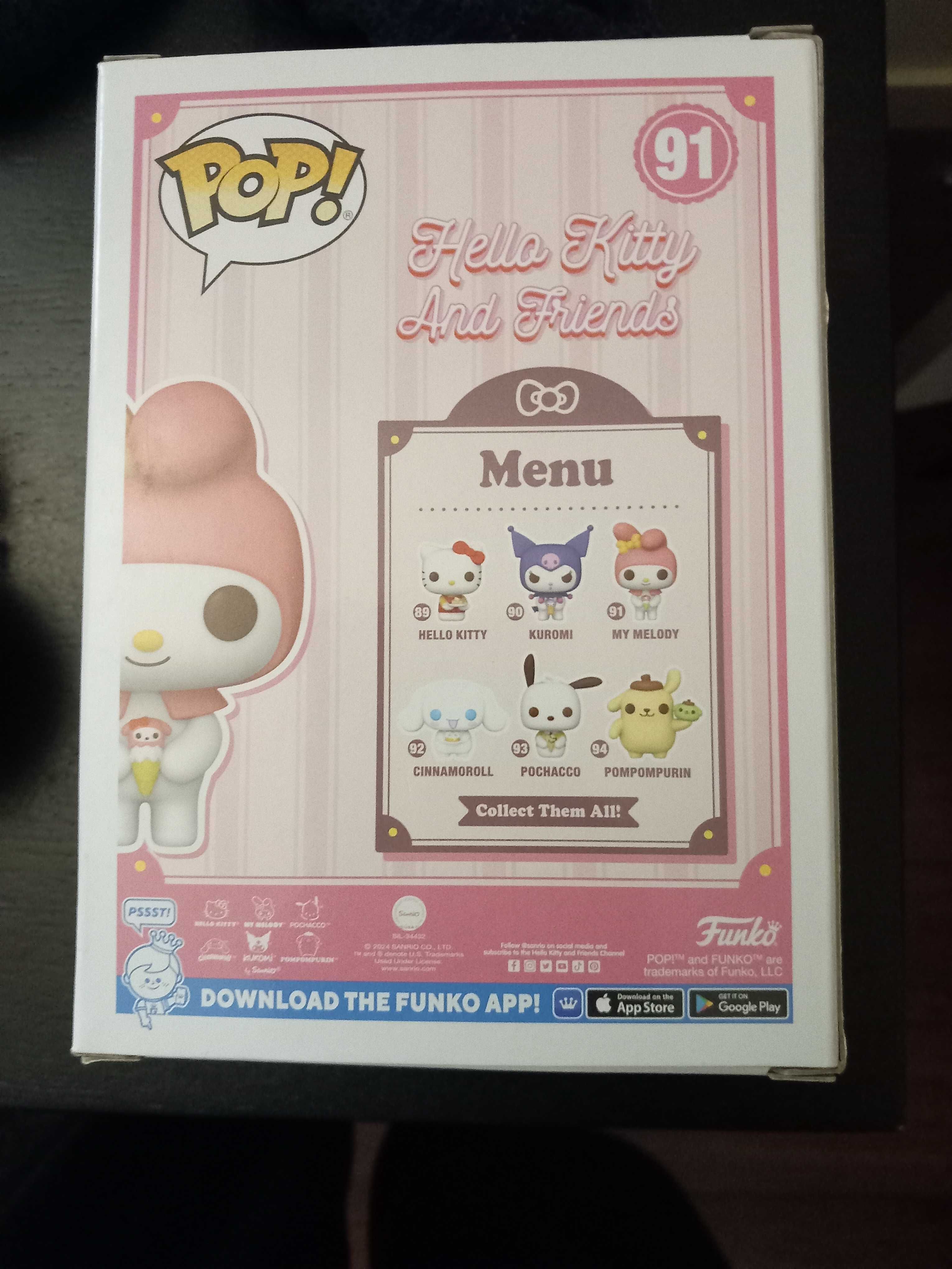 Funko Pop My Melody 91 Hello Kitty and Friends 50 anos