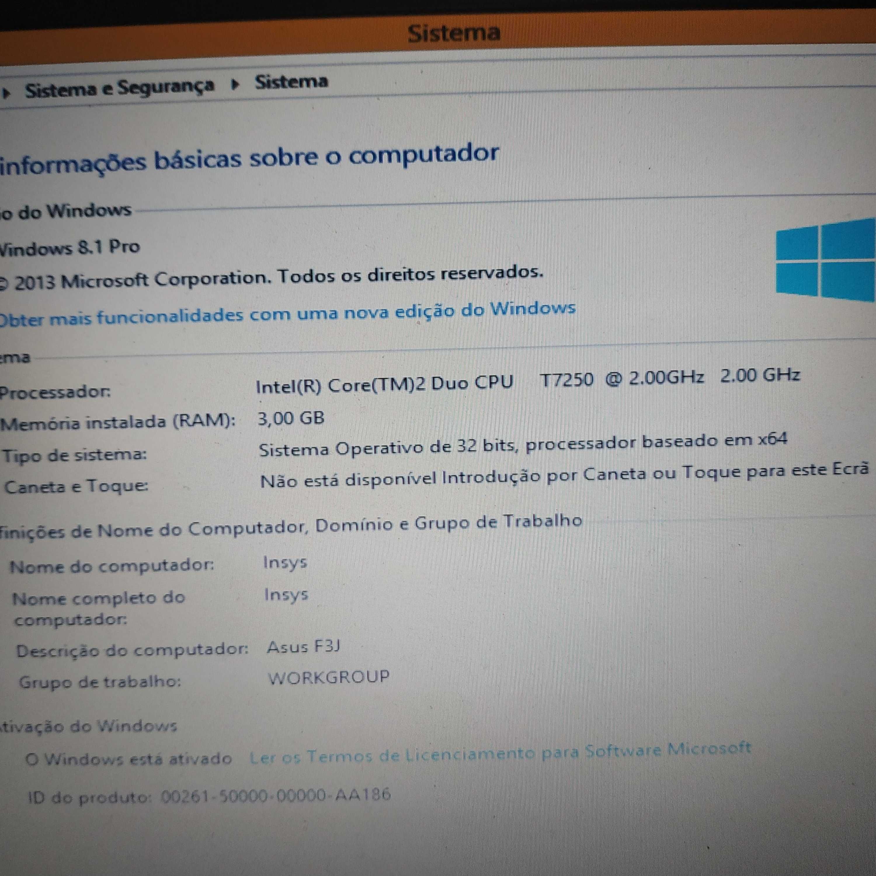 Asus F3S - C Win 8.1