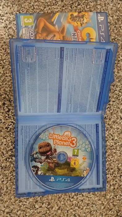 Sonic mania/Crash nitro fueled/Little big planet 3 Playstation 4