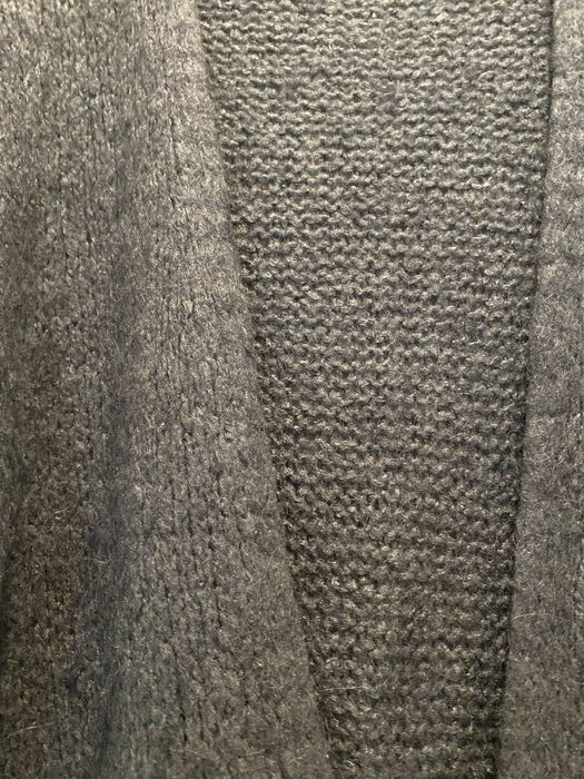 Włoski szary kardigan długi sweter M/L moher wełn