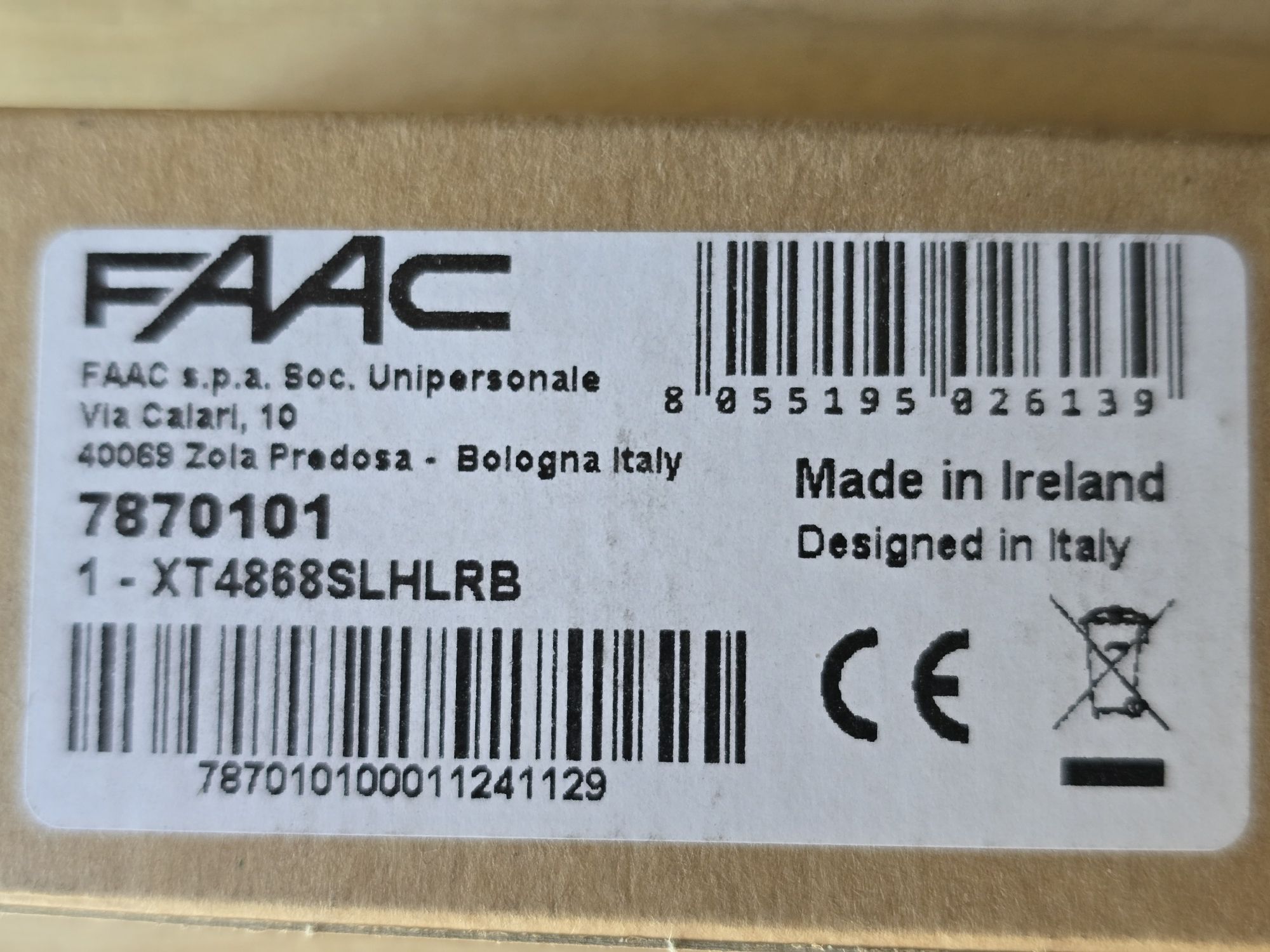 Pilot faac XT4 868SLHLRB orginalny nowy.