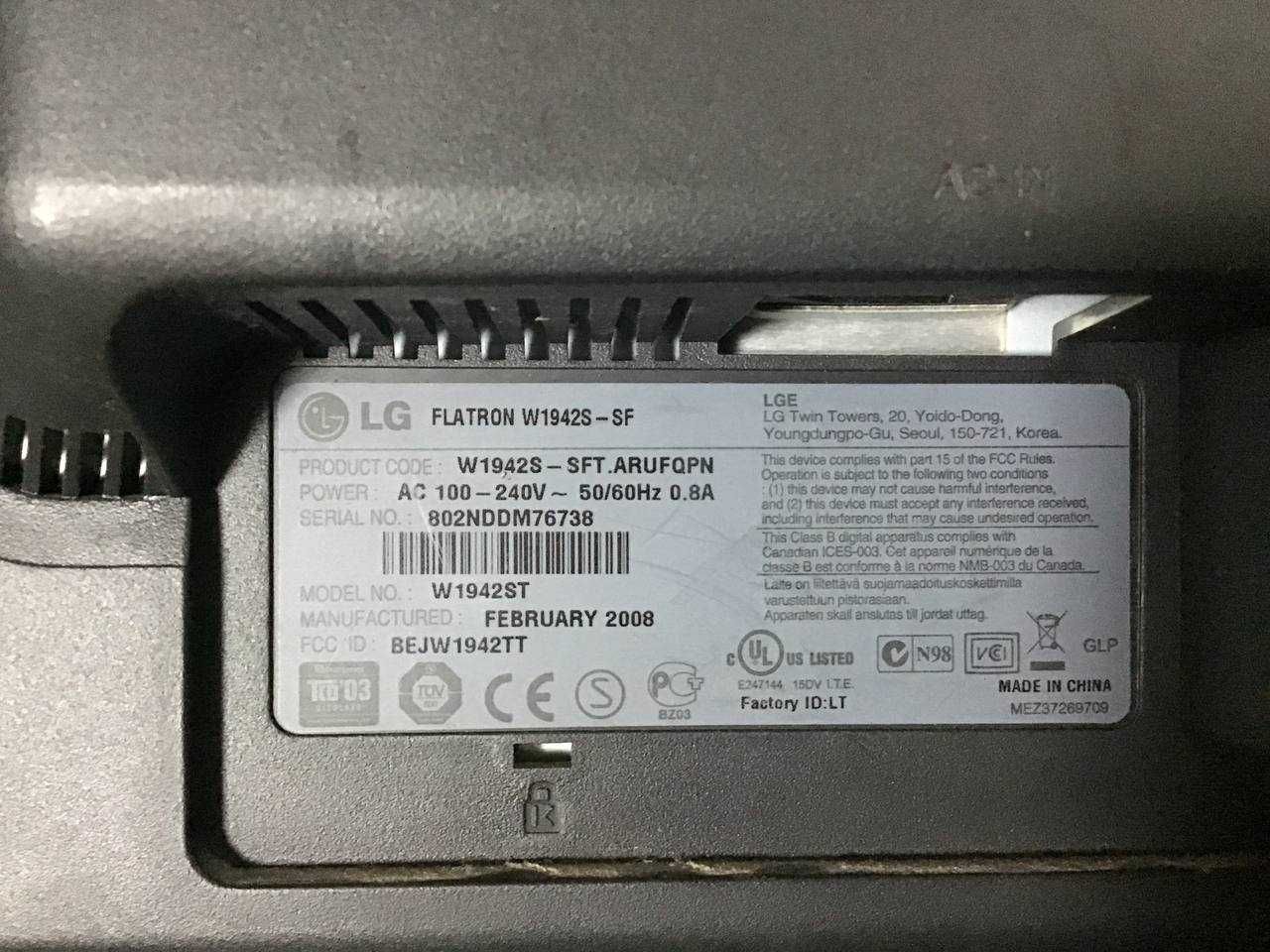 Монитор LG FLATRON W1942S