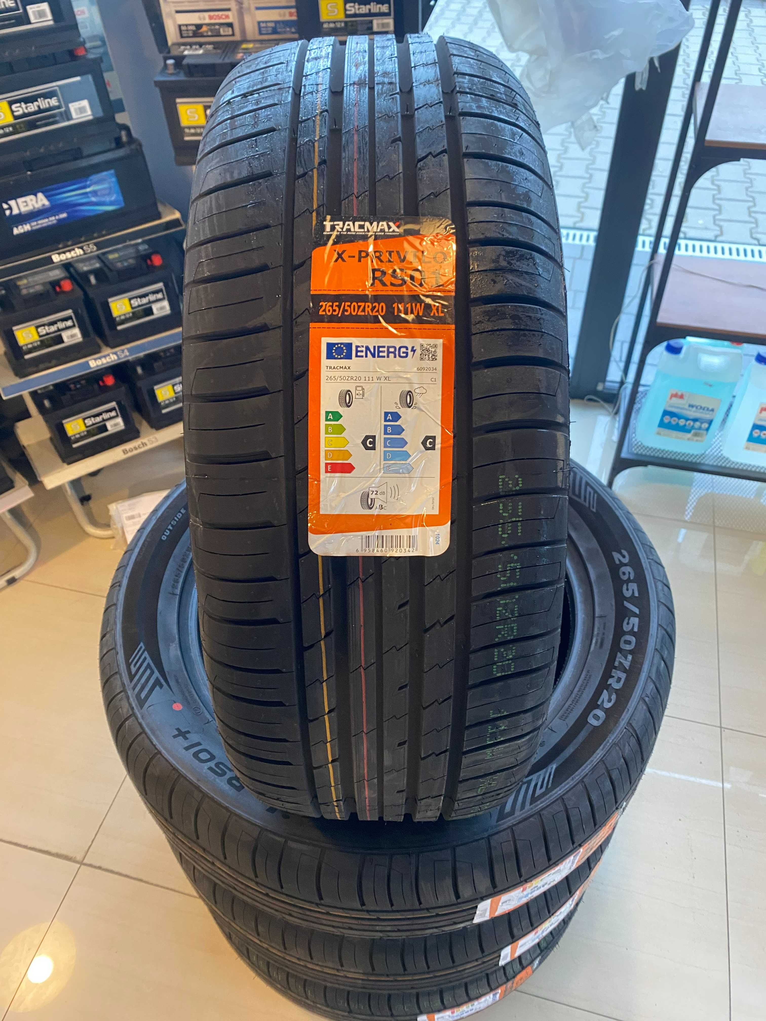 NOWE Opony opona letnia letnie TRACMAX 265/50R20 X-PRIVILO RS01+ 111W