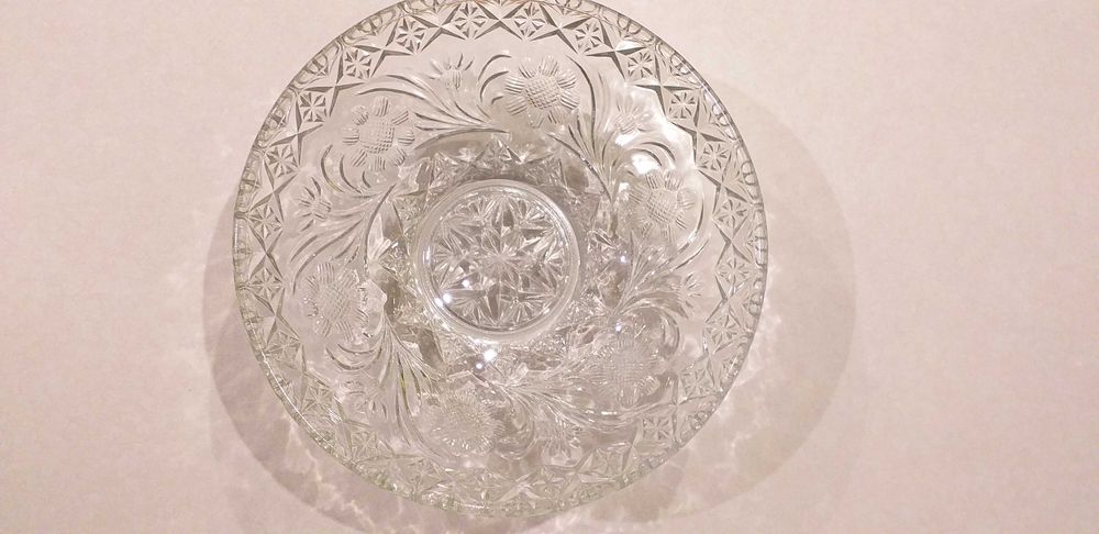 Półmisek PRL  ze szkła kryształowego.