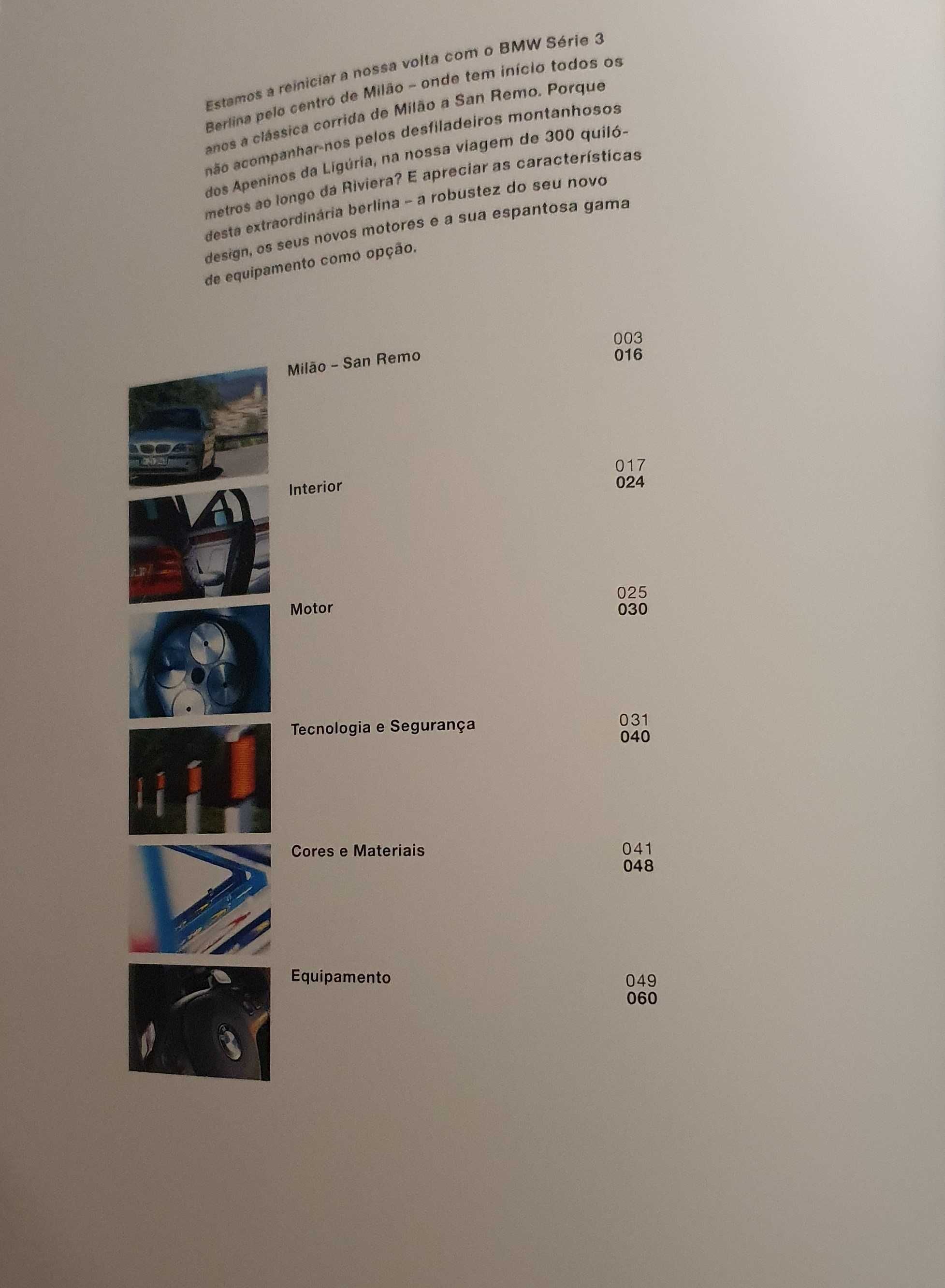 Catálogo do automóvel BMW Série 3 Berlina - original - Ano 2002
